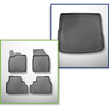 Set Kofferraumschale und angepasste Autoteppiche TPE für: Skoda Enyaq iV SUV, Co