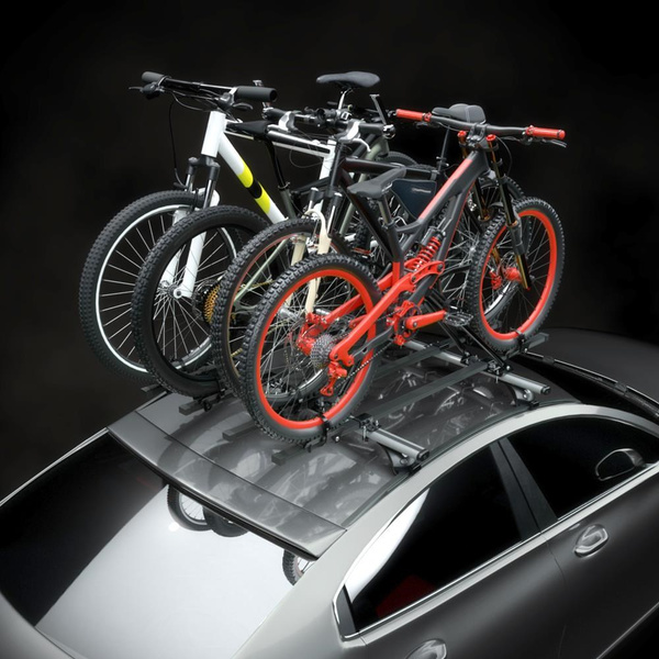 Dachfahrradträger, Dachfahrradhalter mit Stahlbalken - 4xM-04