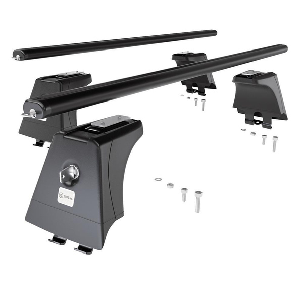 Aluminium-Dachträger für Ford Focus mk II (2005-2007) - schwarz Dachträger Dachgepäckträger - Montagepunkte