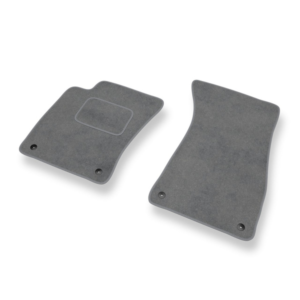 Fußmatten Auto für Audi A8 II D3 Limousine (2002-2010) - Premium Velours graue Automatten Autoteppiche