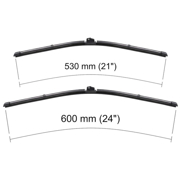 Vordere Scheibenwischer für Volkswagen Tiguan I SUV (11.2007-2017) - Wischerblätter Flach
