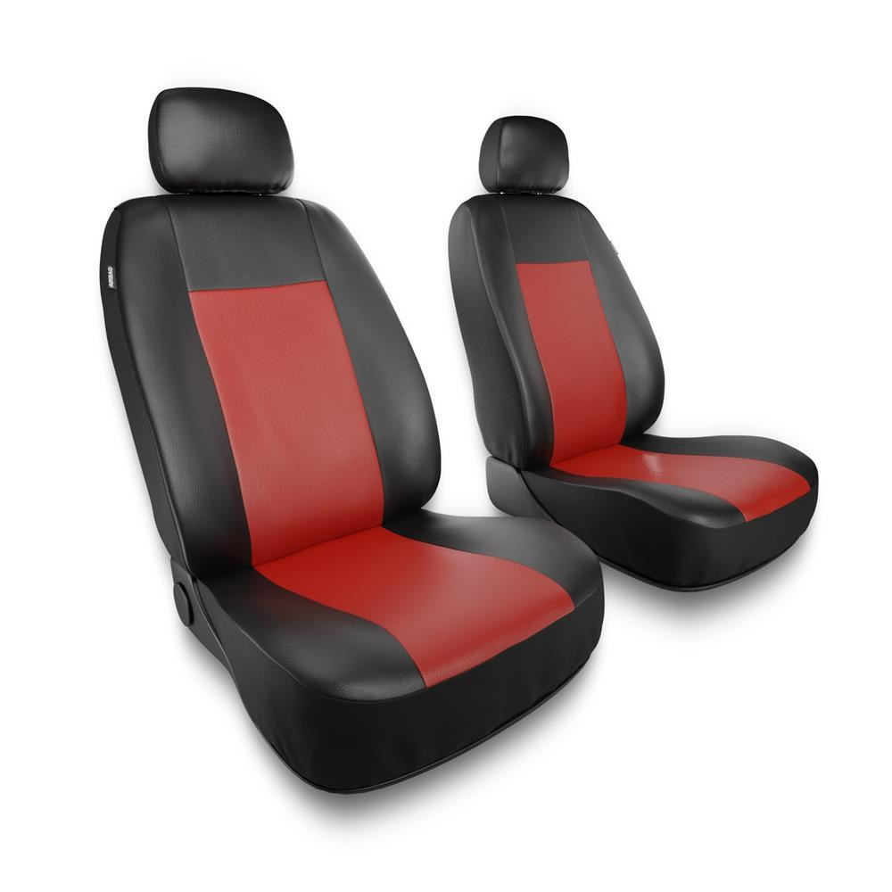 Universal Sitzbezüge Auto für Ford Fiesta MK5, MK6, MK7, MK8 (1999-2019) -  Vordersitze Autositzbezüge Schonbezüge - 2CM-RD rot