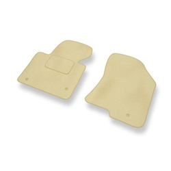 Fußmatten Auto für Kia Carens IV MPV (2013-2019) - Premium Velours beige Automatten Autoteppiche