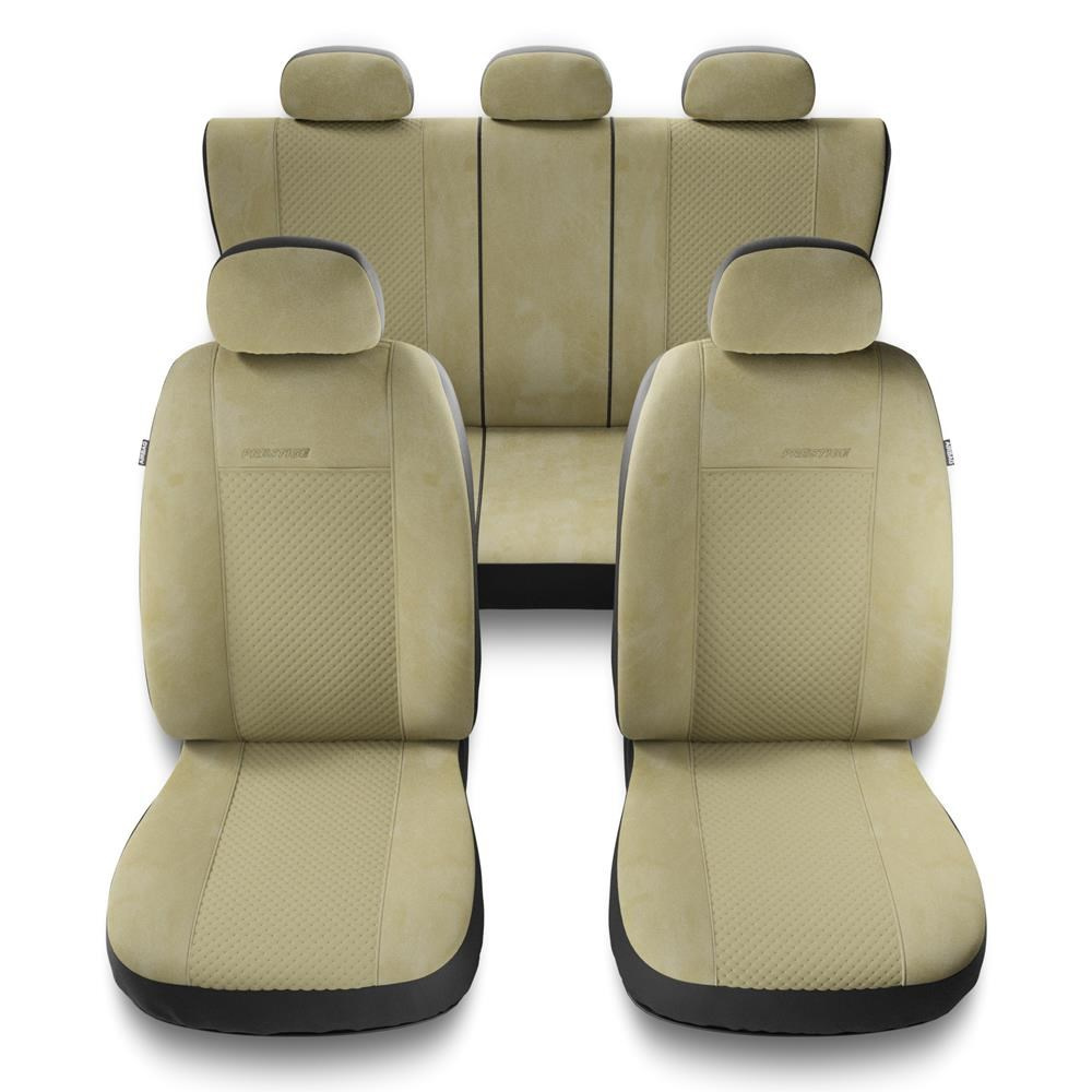 Universal Sitzbezüge Auto für Lancia Y, Ypsilon I, II, III, IV (1985-2019)  - Autositzbezüge Schonbezüge für Autositze - PG-3 beige