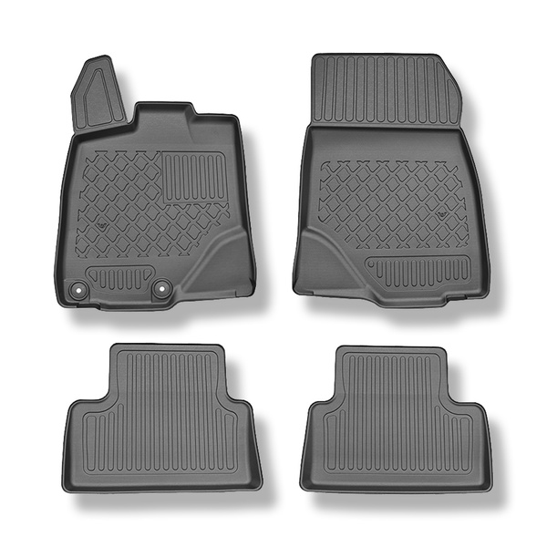 TPE Fußmatten Auto für Peugeot 3008 III Hybrid (mild hybrid) SUV (04.2024-....) - schwarz Automatten Autoteppiche