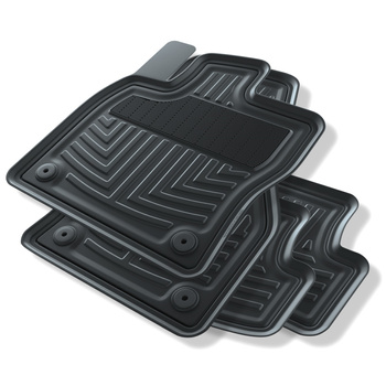 Gummifußmatten Auto für Cupra Leon (2020-....) - Gummimatten Gummi Fußmatten - schwarze