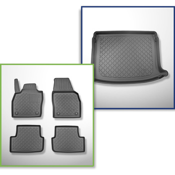 Set Kofferraumschale und angepasste Autoteppiche TPE für: Volkswagen Taigo SUV (
