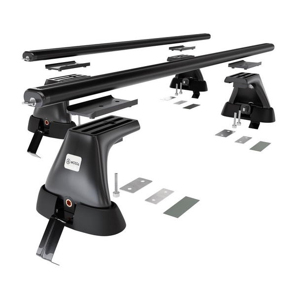 Aluminium-Dachträger für Alfa Romeo 166 (2004-2007) - schwarz Dachträger Dachgepäckträger - ohne Montagelemente