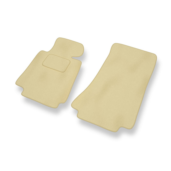 Fußmatten Auto für BMW 8er I E31 Coupé (1989-1999) - Premium Velours beige Automatten Autoteppiche