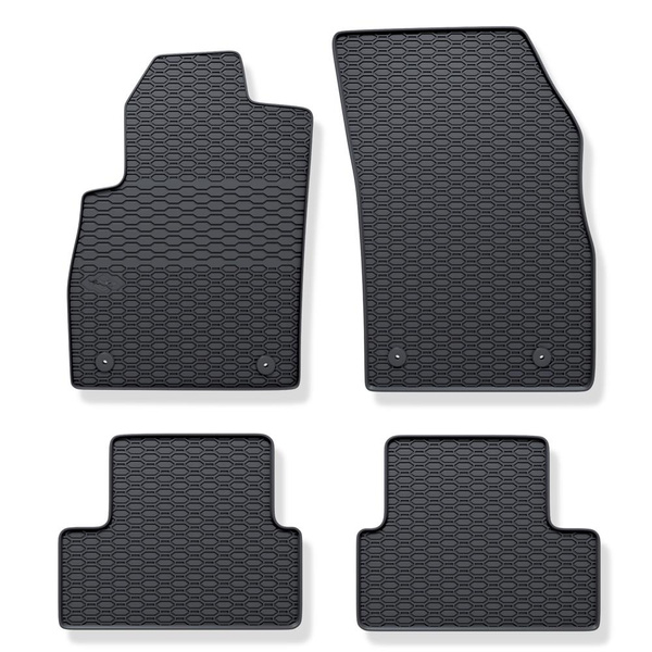 Gummifußmatten Auto für Opel Astra J Hatchback, Limousine, Sports Tourer (2009-2019) - Gummimatten Gummi Fußmatten - schwarz - 4 Stk.