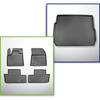 Set Kofferraumschale und angepasste Autoteppiche TPE für: Peugeot 3008 II Hybrid SUV (09.2019-11.2023) - mit Hi-Fi-System FOCAL