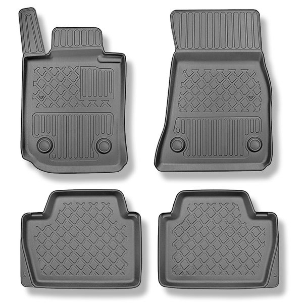 TPE Fußmatten Auto für BMW 4er G22, G26 Coupé, Gran Coupé (10.2020-....) - schwarz Automatten Autoteppiche