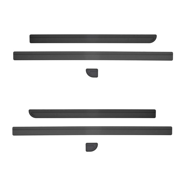 Schwarze Auto Seitenschutzleisten Volkswagen Transporter T5 Van (2004-2015) - (kürzer Radstand)