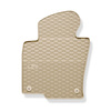 Gummifußmatten Auto für Volkswagen Passat CC Coupé (2008-2012) - Gummimatten Gummi Fußmatten - beige - 4 Stk.