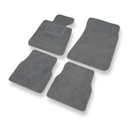 Fußmatten Auto für BMW 3er M3 I E30 Coupé, Cabriolet, Limousine, Touring (1985-1992) - Premium Velours graue Automatten Autoteppiche