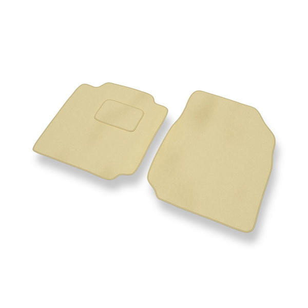 Fußmatten Auto für Nissan Micra III Hatchback, Cabriolet (2002-2010) - Premium Velours beige Automatten Autoteppiche
