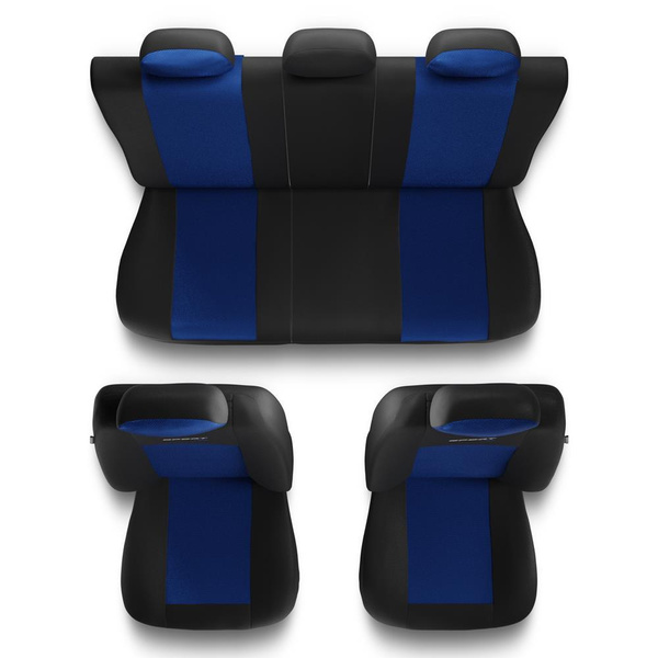 Universal Sitzbezüge Auto für Fiat Panda II, III (2003-....) – Autositzbezüge Schonbezüge für Autositze – S-BL