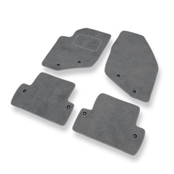 Fußmatten Auto für Volvo S60 I Limousine (2000-2009) - Premium Velours graue Automatten Autoteppiche