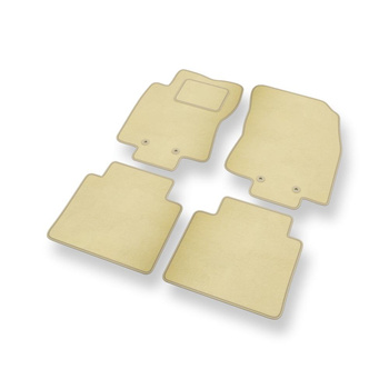 Fußmatten Auto für Renault Koleos II SUV (2016-2023) - Premium Velours beige Aut