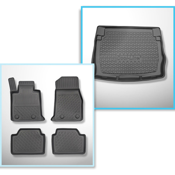 Set Kofferraumschale und angepasste Autoteppiche TPE für: BMW 1er F20 Hatchback 