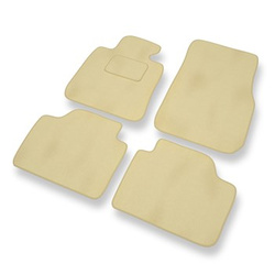 Fußmatten Auto für BMW 3er V F30 Limousine (2012-2018) - Premium Velours beige Automatten Autoteppiche