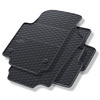 Gummifußmatten Auto für Skoda Citigo Hatchback (2011-2020) - Gummimatten Gummi Fußmatten - schwarz - 4 Stk.
