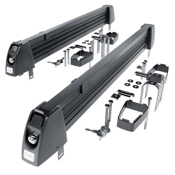 Skiträger auf dem Dachgepäckträger - Ski rack M-7705 - schwarz - für 5 Skipaare oder 4 Snowboards