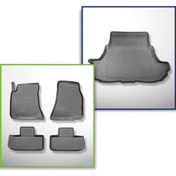 Set Kofferraumschale und angepasste Autoteppiche TPE für: Dodge Challenger III C