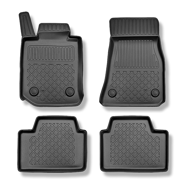 TPE Fußmatten Auto für BMW 3er G20, G21, G80 Touring, Limousine (03.2019-....) - schwarz Automatten Autoteppiche - auch mit Hybridantrieb