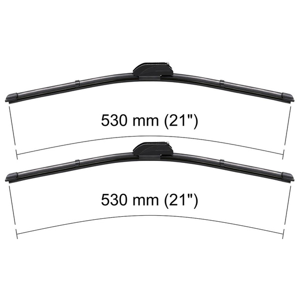 Vordere Scheibenwischer für Audi 100 Avant, Limousine (1982-1990) - Wischerblätter Flach