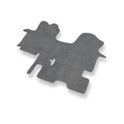Fußmatten Auto für Renault Trafic II Van (2001-2014) 1+1 - Premium Velours graue Automatten Autoteppiche