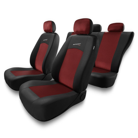 Universal Sitzbezüge Auto für Nissan Note I, II (2005-2016) - Autositzbezüge  Schonbezüge für Autositze - S-RD rot