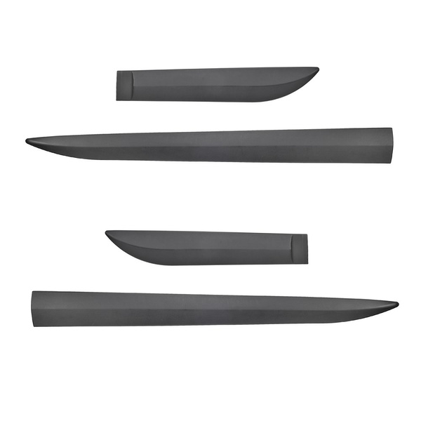 Schwarze Auto Seitenschutzleisten Mitsubishi Outlander II SUV (2006-2013) - (Länge: 935mm; 620mm)