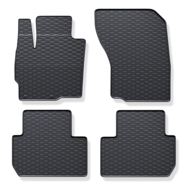 Gummifußmatten Auto für Mitsubishi Outlander III SUV (2012-2022) - Gummimatten Gummi Fußmatten - schwarz - 4 Stk.