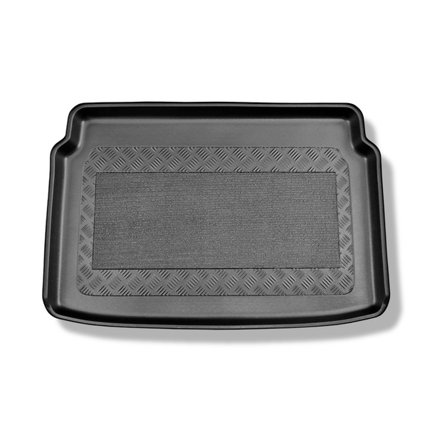 Kofferraumwanne für Ford EcoSport III SUV (02.2018-2022) - Kofferraummatte rutschfest Schutzmatte - Ladeboden oben; gerade Ladeflaeche; Varioboden im mittleren Ebene
