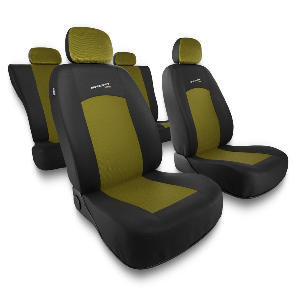 Universal Sitzbezüge Auto für Audi Q3 I, II (2011-2019) - Autositzbezüge  Schonbezüge für Autositze - S-Y gelb