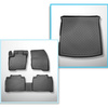 Set Kofferraumschale und angepasste Autoteppiche TPE für: Ford S-Max III MPV (09.2015-2023) - 5 Sitze; auch für Hybride; ohne 3. Sitzreihe