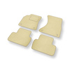 Fußmatten Auto für Seat Exeo Limousine (2008-2013) - Premium Velours beige Automatten Autoteppiche