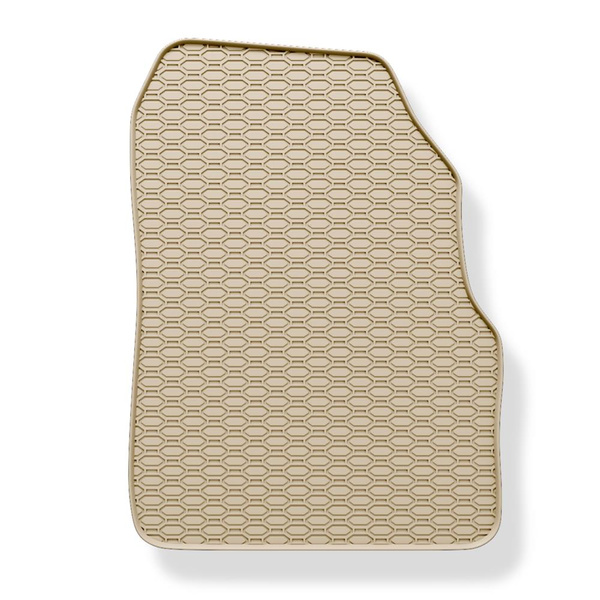 Gummifußmatten Auto für Renault Scenic II MPV (2003-2009) - Gummimatten Gummi Fußmatten - beige - 3 Stk.