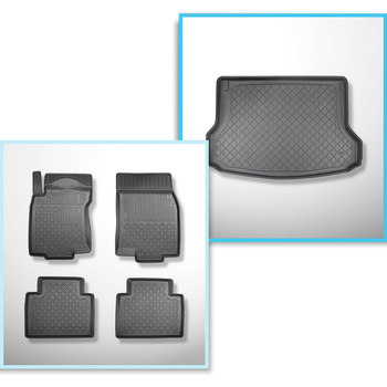 Set Kofferraumschale und angepasste Autoteppiche TPE für: Nissan X-Trail III T32