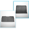 Set Kofferraumschale und angepasste Autoteppiche TPE für: Mercedes-Benz Vito W447 Tourer (10.2014-....) - hinter der dritten Sitzreihe;Extra lange Version (Extra Long) (Radstand 3430 mm;Fahrzeuglänge 5370 mm);ohne geteilten Gepäckraum;voll hinten 2. Reihe