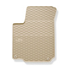 Gummifußmatten Auto für Volkswagen New Beetle (1998-2010) - Gummimatten Gummi Fußmatten - beige