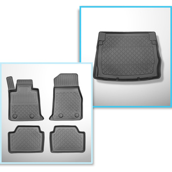 Set Kofferraumschale und angepasste Autoteppiche TPE für: BMW 1er F20 Hatchback 