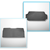 Set Kofferraumschale und angepasste Autoteppiche TPE für: Mercedes-Benz Vito BASE Tourer (10.2014-....) - hinter der dritten Sitzreihe;lange Version (Radstand 3200 mm, Autolänge 5140 mm);voll hinten 2. Reihe