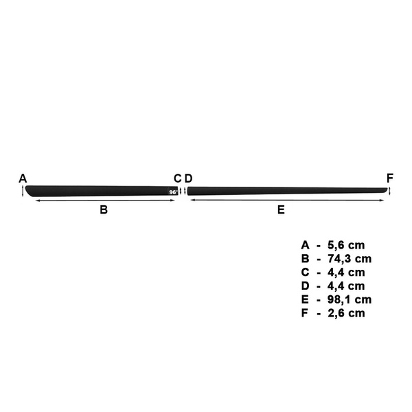 Schwarze Auto Seitenschutzleisten Toyota Corolla Limousine (2006-2013)