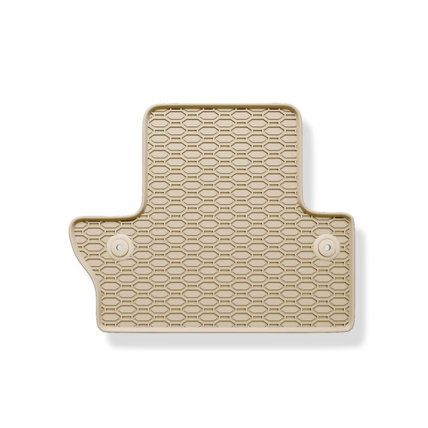 Gummifußmatten Auto für Volvo S60 II Limousine (2010-2019) - Gummimatten Gummi Fußmatten - beige - 4 Stk.