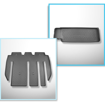 Set Kofferraumschale und angepasste Autoteppiche TPE für: Tesla Model X SUV (01.