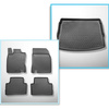 Set Kofferraumschale und angepasste Autoteppiche TPE PREMIUM für: Nissan Qashqai II Crossover (02.2014-05.2021) - erh. Ladefläche; Modelle mit Varioboden