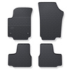 Gummifußmatten Auto für Skoda Citigo Hatchback (2011-2020) - Gummimatten Gummi Fußmatten - schwarz - 4 Stk.