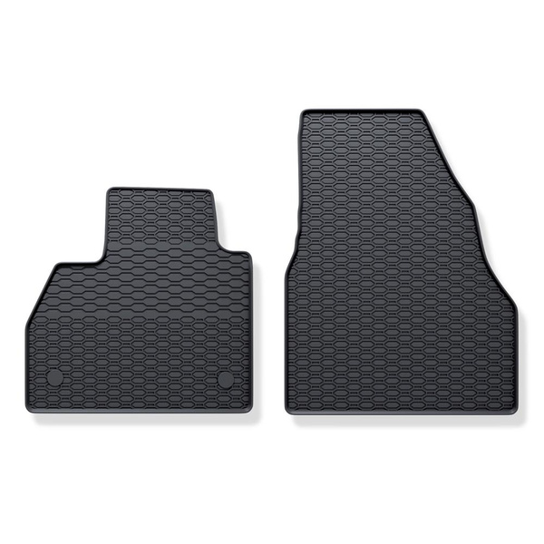Gummifußmatten Auto für Renault Kangoo II Van (2008-2021) - Gummimatten Gummi Fußmatten - schwarz - 2 Stk.